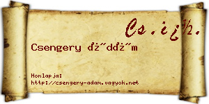 Csengery Ádám névjegykártya
